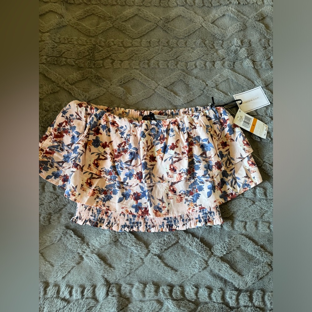 🌟 1.Stat floral off the shoulder top - Sunmer